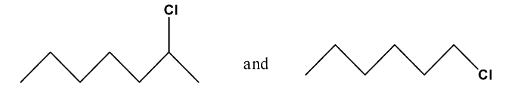 Primary and secondary haloalkane